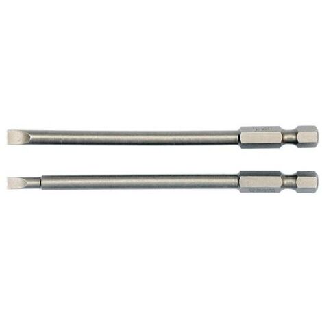 Yato professional extra long 100mm slotted screwdriver bits set of 2: 4&5 mm