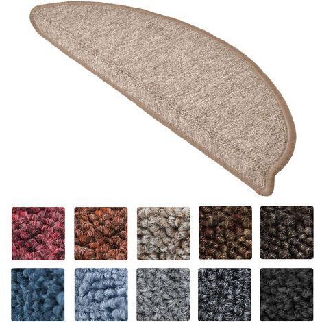 Beautissu ProStair Alfombras pequeñas semicirculares para escaleras (55 x 15 cm), set de 15 unidades Arena, 55 x 15 x 4 cm (1/5)