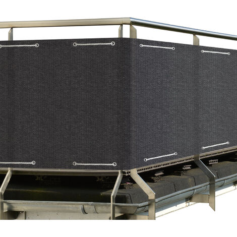 Sol Royal Protección Visual SolVision HB2 HDPE Pantalla Opaca 300x90 cm balcón privacidad con Ojales Cuerdas	Antracita