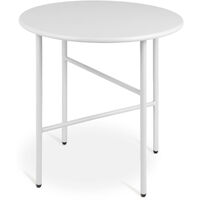 bomoe Mesa Auxiliar Redonda Claro Ø 44 cm Blanco