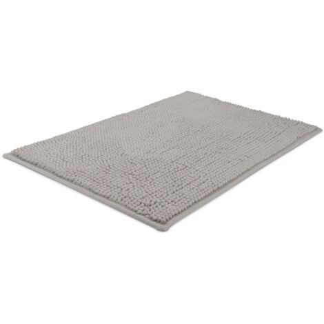 Beautissu BeauMare WR Tappetino da Bagno Antiscivolo 120x70cm Grigio chiaro