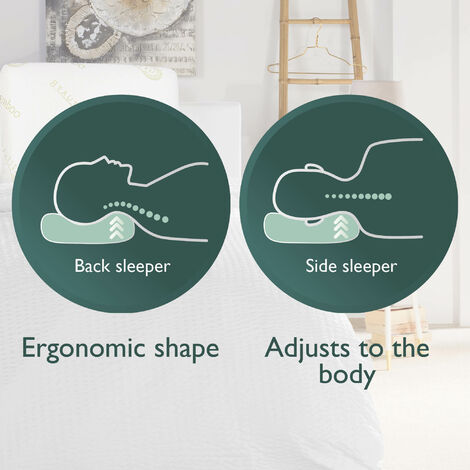 Cuscino cervicale ergonomico, cuscino super ergonomico, cuscino da letto  ortopedico ergonomico regolabile dal contorno, adatto a tutte le posizioni  del sonno