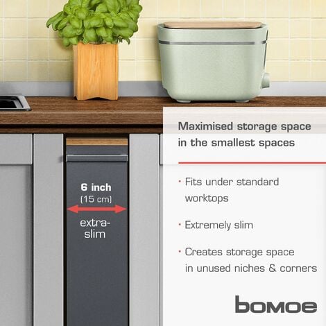 bomoe Hylla carrello da cucina bomoe - scaffale da cucina 50x79x15 cm - Carrello rotante, scaffale da bagno - carrello portaoggetti 	Antracite