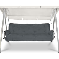Beautissu Cuscini per dondoli e altalene da Giardino Flair HS - 2 braccioli e Un soffice Cuscino Grande Grigio grafite