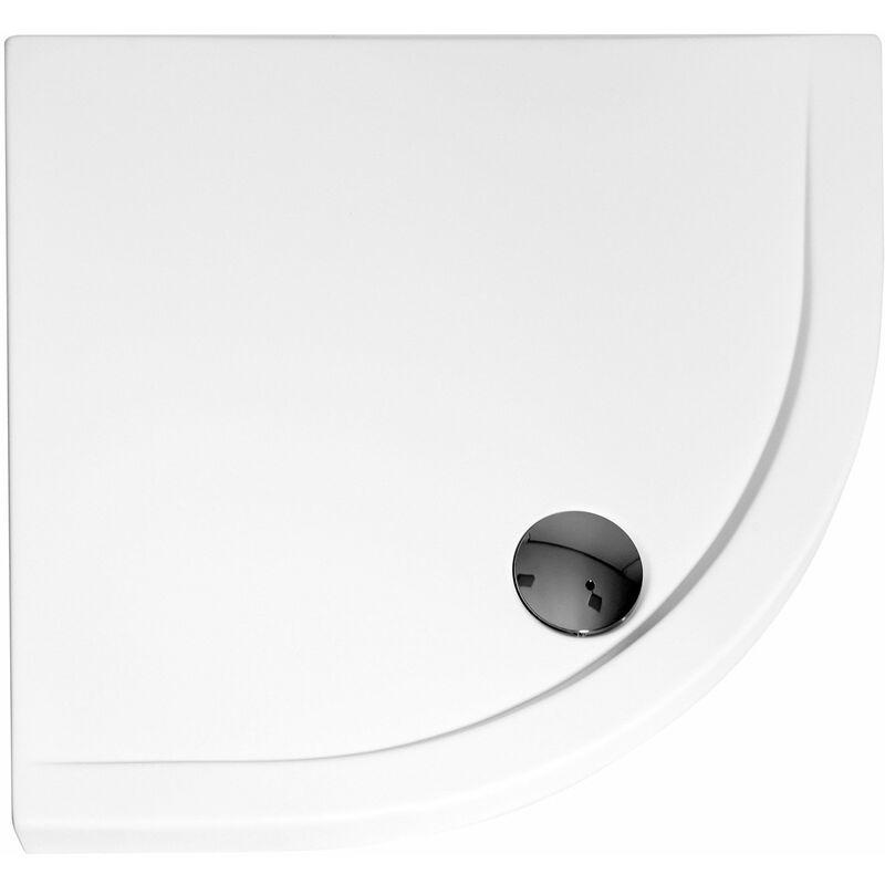 Piatto Doccia acrilico TORINO semicircolare 80x80 cm alto 4,5 Bianco Lucido