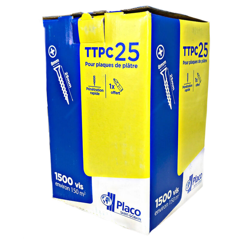 Vis TTPC 25 mm en boite de 1000  SPP PAI, spécialistes ossatures