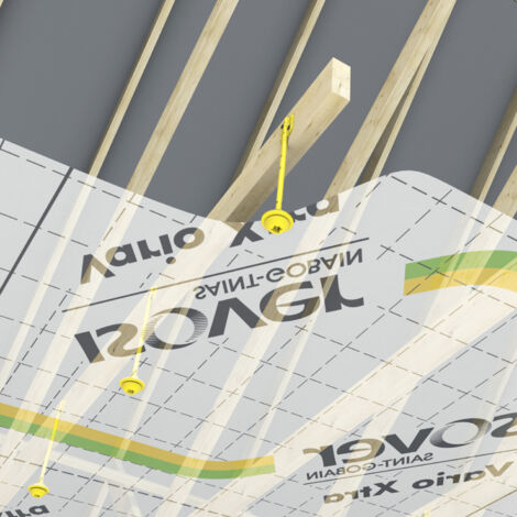 Lot de 50 Suspentes Intégra2 16-20 200mm pour ép. Laine 160 à 200mm en isolation des combles et des plafonds – ISOVER