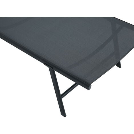 Lot de 2 transats inclinables et empilables - Anthracite - SUNNY