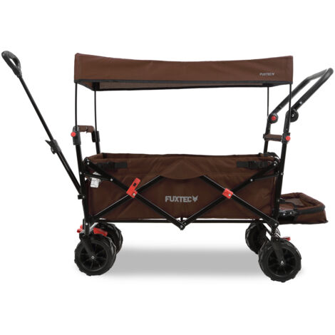 FUXTEC Folding Wagon / Foldable Wagon / Trolley / Hand Cart CTB-800 Brown