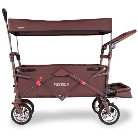FUXTEC Folding Wagon / Foldable Wagon / Trolley / Hand Cart CT-800 Brown (1/3)