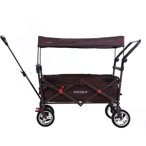 FUXTEC Folding Wagon / Foldable Wagon / Trolley / Hand Cart CT-700 Brown