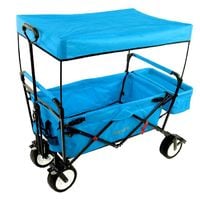 FUXTEC Folding Wagon / Foldable Wagon / Trolley / Hand Cart JW-76C TURQUOISE/BLUE