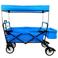 FUXTEC Folding Wagon / Foldable Wagon / Trolley / Hand Cart JW-76C TURQUOISE/BLUE