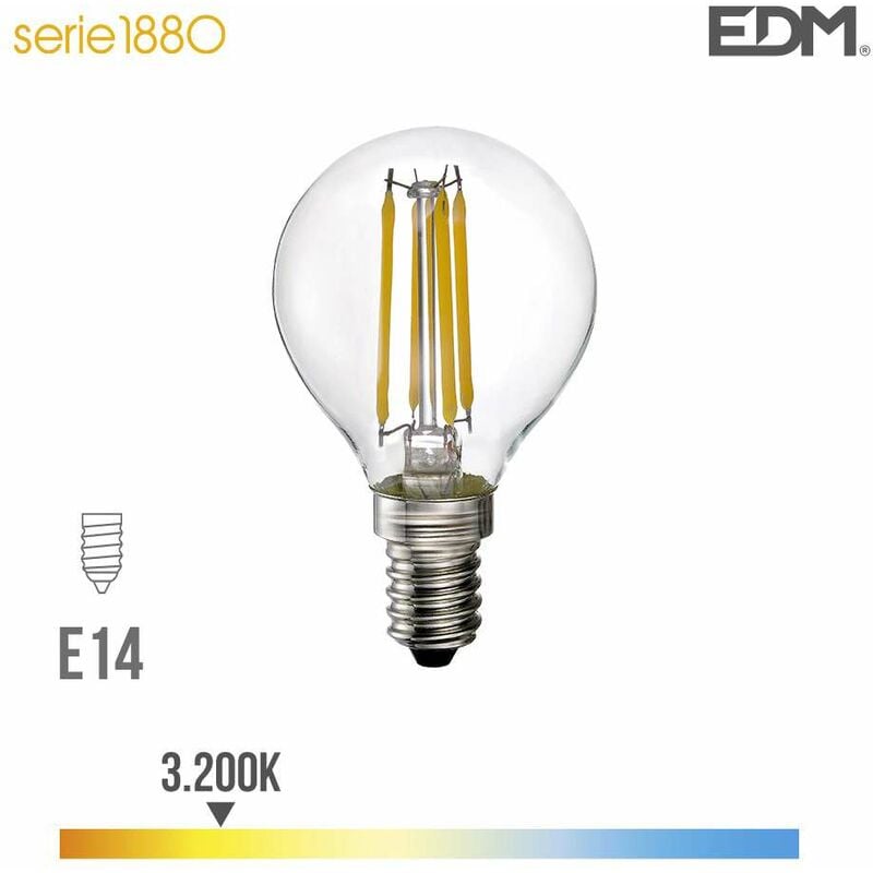 Lampadina LED E14 da 1,8W equivalente a 14W - Bianco Caldo 3200K