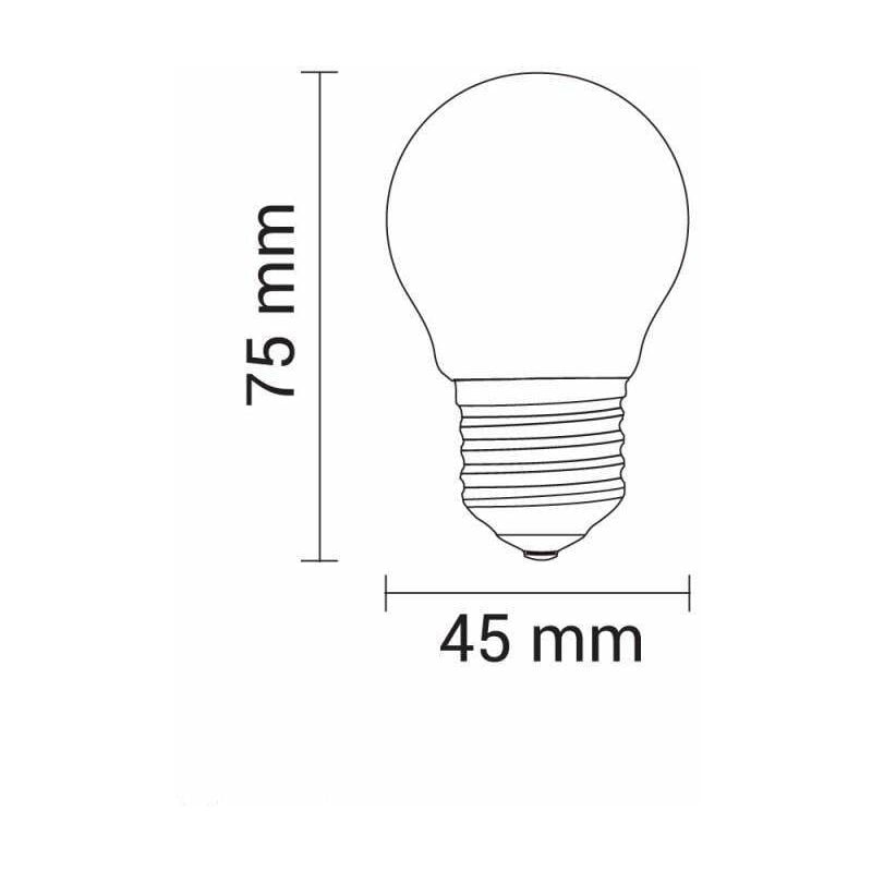 Lampadina LED E27 G45 da 4W equivalenti a 32W - Bianco Naturale 4500K