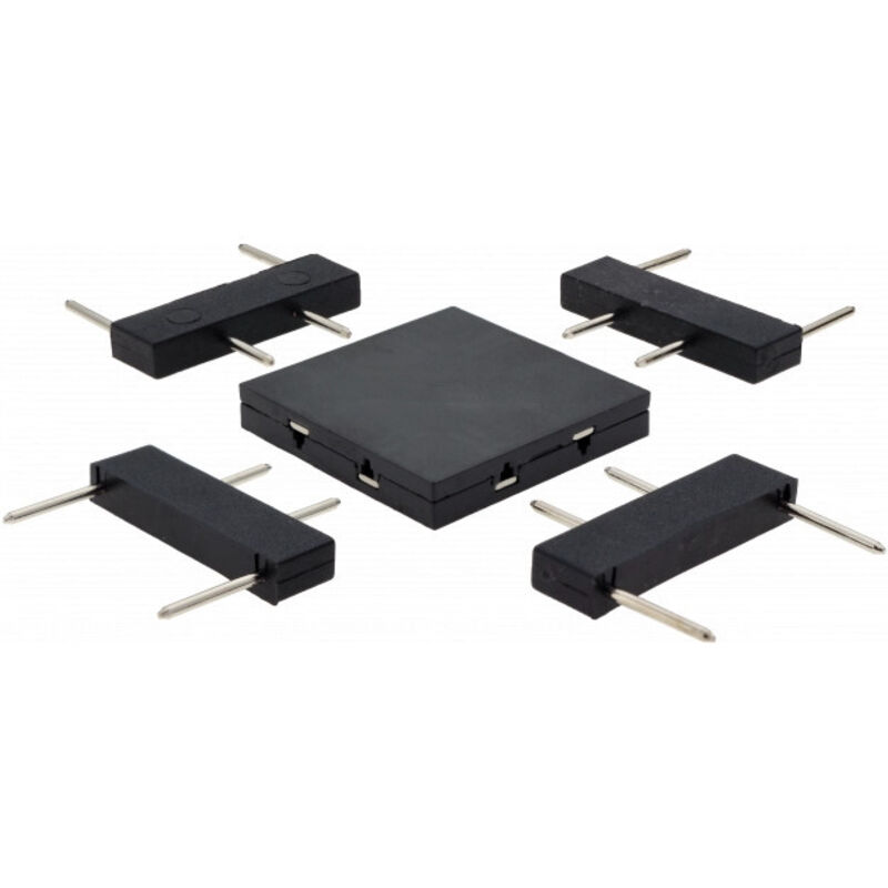 CONNETTORE ANGOLARE NERO PER BINARIO BIEMISSIONE DAVINCI 7,2X4,5X2,9CM