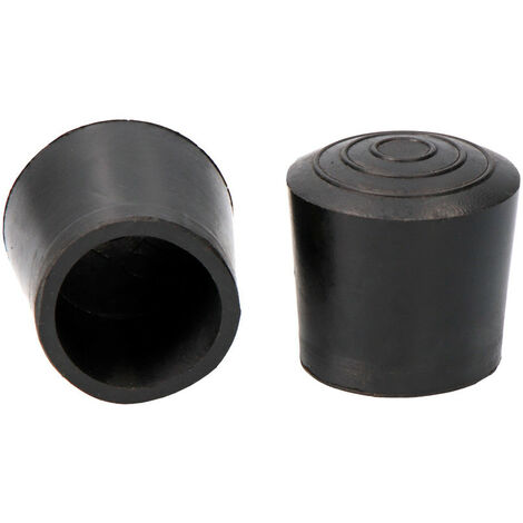 Nuovo 40 X Sedia Puntali Gomma Nera Pavimento Protezione Bastone Ends - Foto 10