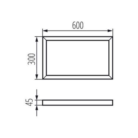 CORNICE QUADRATA PER PANNELLO LED 60x60 CM SUPPORTO TELAIO