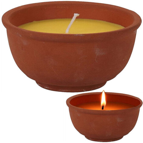 Candela Antizanzare Alla Citronella Con Contenitore In Metallo 230g ø12 - Foto 13