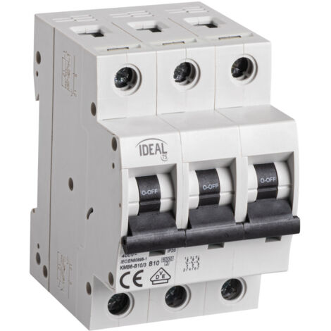 Schneider Electric - Acti9 iDT40T - interruttore modulare - 3P+N - 10A - curva C - 4500A/6kA - A9P22710