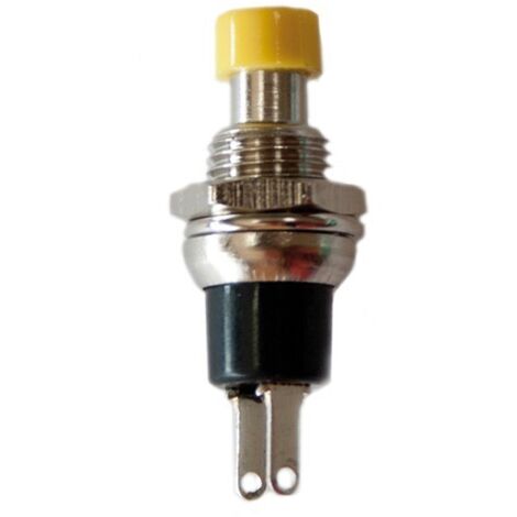 Pulsante Push Nero 4A 250V - 2 Contatti Dimensioni Incasso 19x13mm