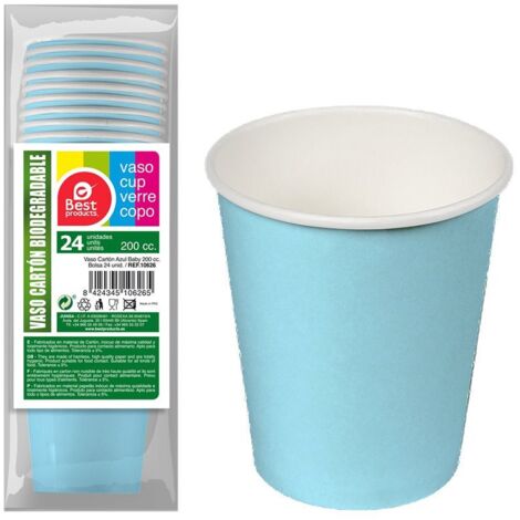 Bicchieri in cartone naturale da 220 ml - 20 pezzi per 1,35