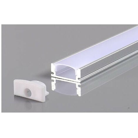 Striscia LED barra luminosa rigida profilo in alluminio 1 m, 2 pezzi - 3000k