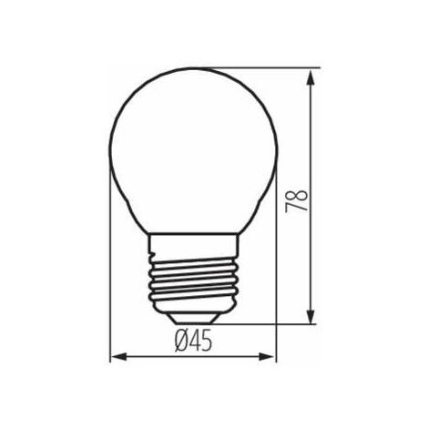 Lampadina LED E27 4.5W G45 equivalente a 40W - Bianco naturale 4000K