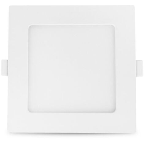 5 Pannelli LED Da Incasso 6W, 10 Cm, Luce Fredda 6400K, Con Fibbia Regolabile Per Soffitto