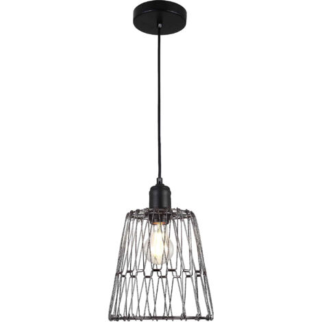 Lampada a sospensione 12x80 cm con cavo in tessuto giallo