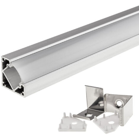 Profilo LED Angolare 45° - 6 Metri Con Copertura Nera Per Luci A Striscia, Effetto Neon - Foto 12