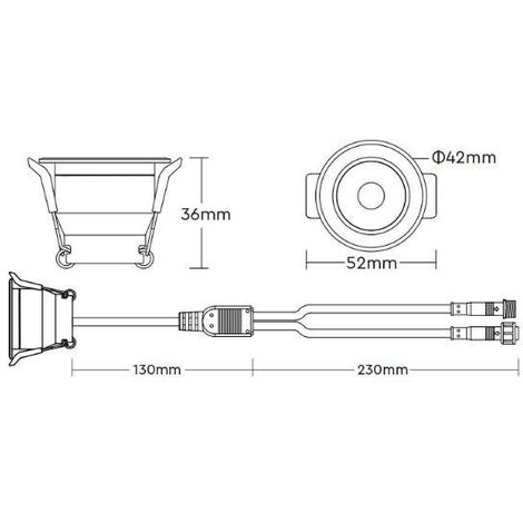 Faretto Luce Led Mono Mini 3W Spot Miniled Segnapasso Faro Incasso