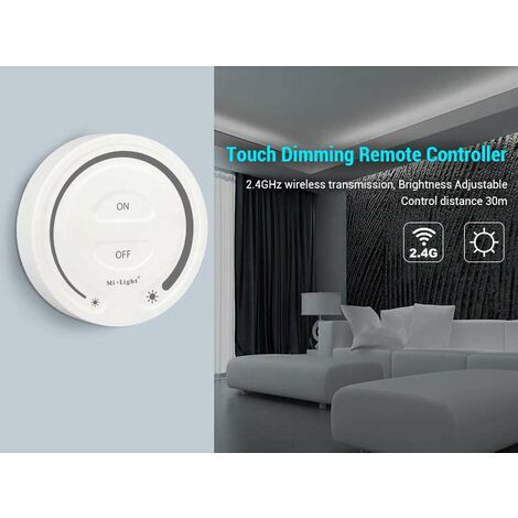 Dimmer touch dimmerabile con telecomando rotondo bianco 087