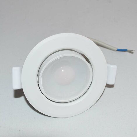 Spot LED Encastrable Orientable 3W Blanc Froid 6500K - Bord Blanc, Lot De 6, Classe A++, Universo