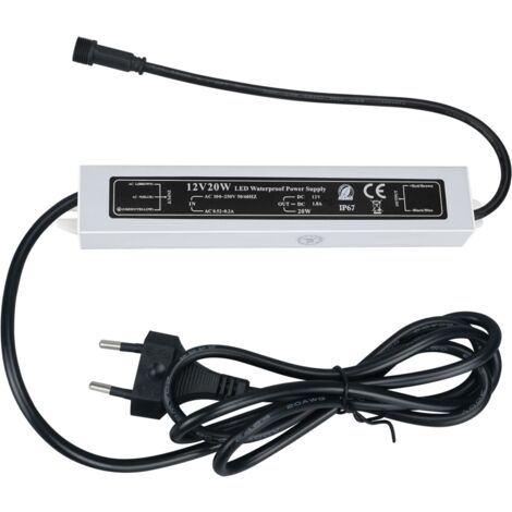 Alimentatore Stabilizzato 12V 2A Impermeabile IP65 Con Spina Euro Per Esterni