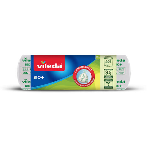 Sacchi Spazzatura Vileda Riciclati - 100% Materiale Riciclato, Resistenti, Ecologici, Con Chiusura Autobloccante