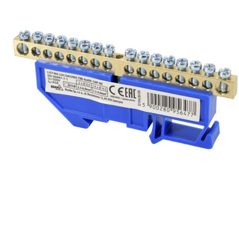 Morsettiera Da Guida DIN 6x9 Gialla - Installazione Su Guida TH35 - Tensione Di Isolamento 500V 1 Modulo 85658747 Morsettiera Da Guida DIN 6x9 Gialla - Installazione Su Guida TH35 - Tensione Di Isolamento 500V 1 Modulo 85658747