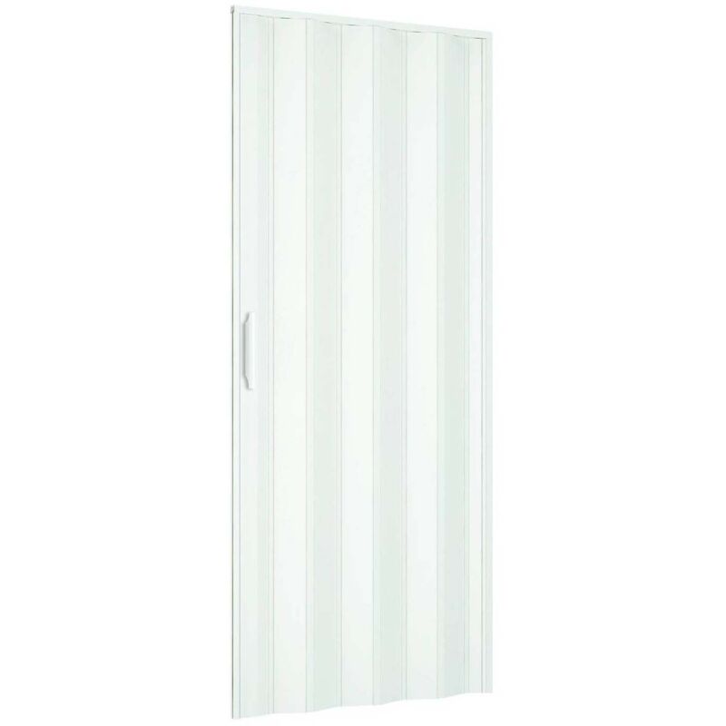 Porta a Soffietto da Interno 88,5x214 cm in PVC con Vetro Florance Noce  Mansonia