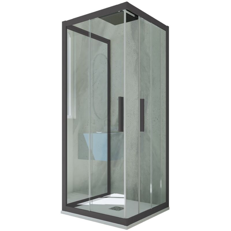 Box doccia Saturnia 3 lati 70x70x70 cm apertura centrale