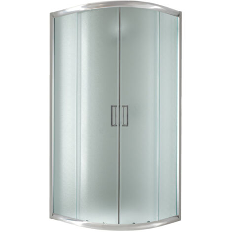 Box doccia semicircolare scorrevole vetro stampato h 198 mod. Alabama 90x90 cm