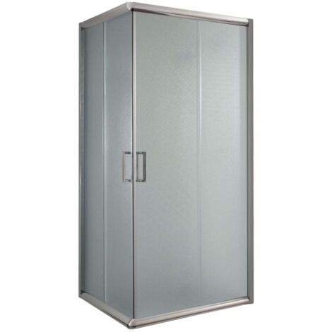 Box doccia scorrevole vetro stampato h 198 mod. Alabama 70x70 cm quadrato