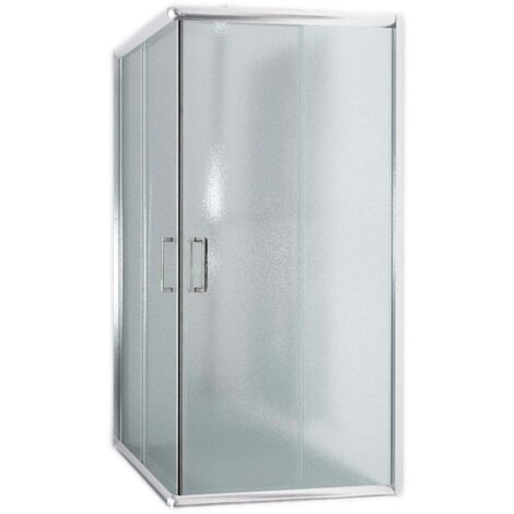 Box doccia scorrevole vetro stampato h 185 mod. Alabama 90x90 cm quadrato