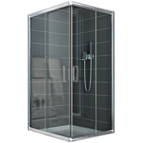 Box doccia scorrevole vetro trasparente h 185 mod. Alabama 70x90 cm rettangolare