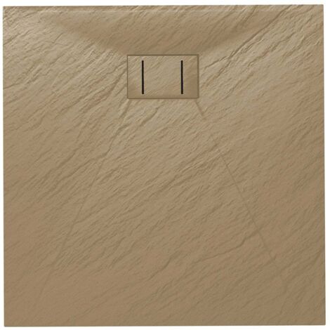 Piatto doccia tortora effetto pietra mod. Blend 80x80 cm quadrato