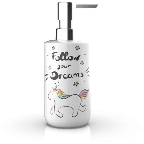 Metaform - Dispenser sapone da appoggio Bianco in Ceramica Mod. Unicorn