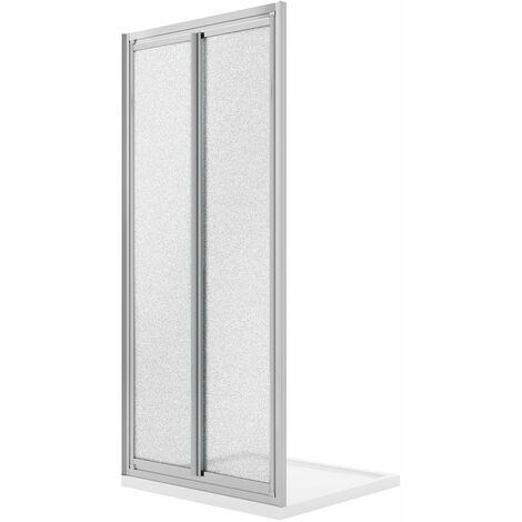 Porta doccia saloon con doppia anta battente vetro stampato h 185 mod. Clint 80 cm (1/5)