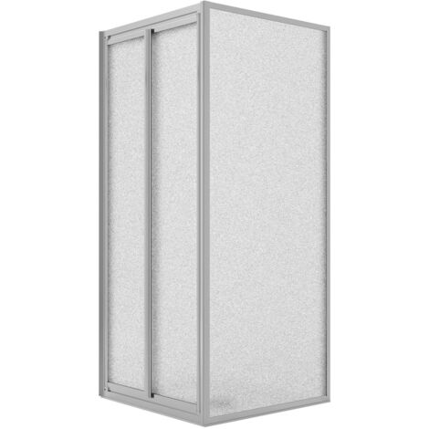 Box doccia angolare saloon 2 ante battente vetro stampato h 185 mod. Clint 80x80 cm ap. 80