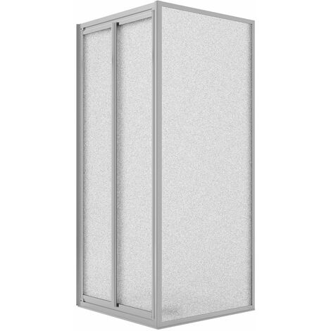 Box doccia angolare saloon 2 ante battente vetro stampato h 185 mod. Clint 80x100 cm ap. 100