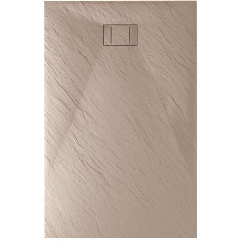 Piatto doccia tortora effetto pietra mod. Blend 90x180 cm rettangolare