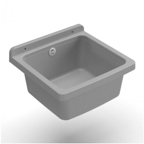 Pilozzo Mini per Esterno 40x40 Effetto Granito con Sifone Lavabo a Muro